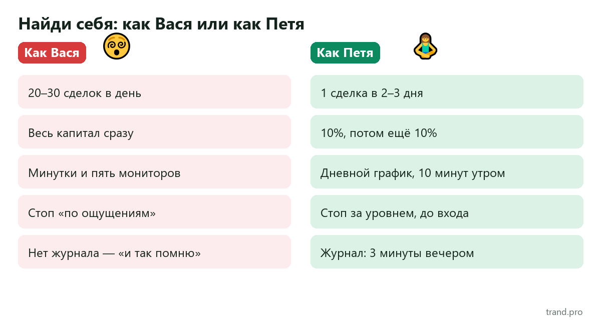 Мем: правильное и неправильное поведение — как Вася и как Петя